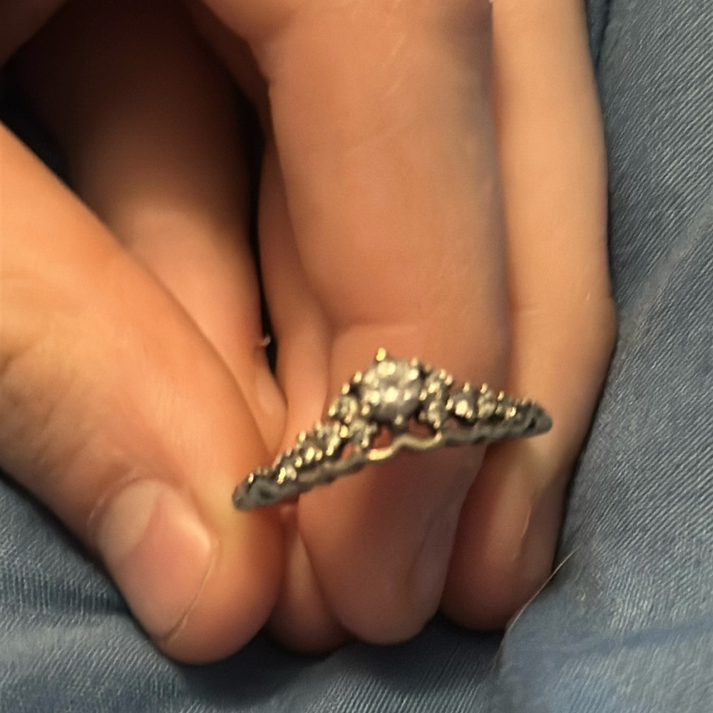 Pandora Swarovski Crown ring 925